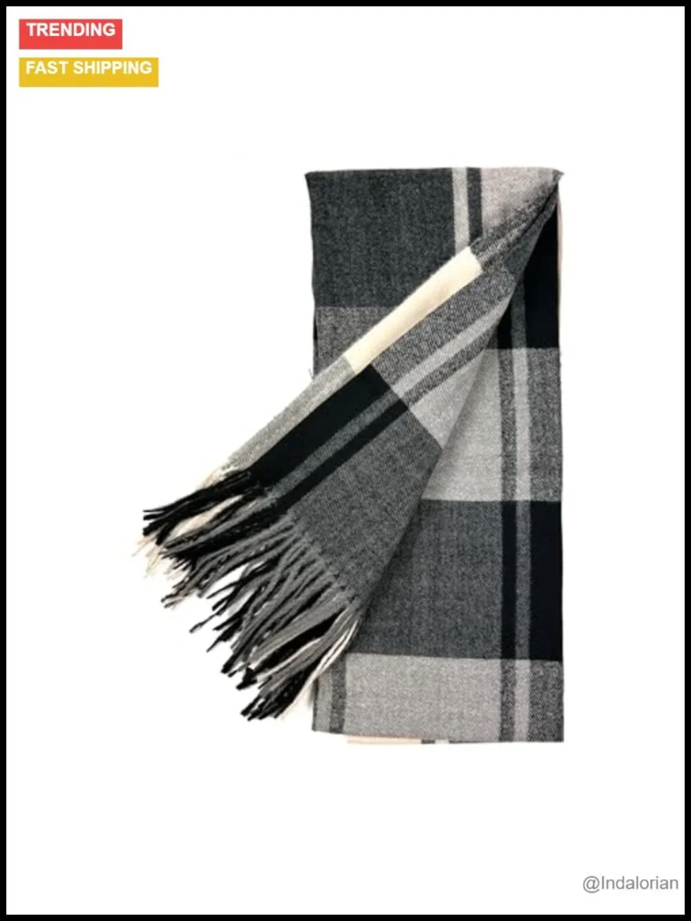 Men's Reversible Cashmere Feel Scarf for Spring Fall Winter